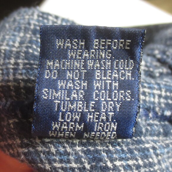 Sleep Collection 100% Cotton Navy White Plaid Flannel PJ Pants Men's Size XL - Picture 8 of 10